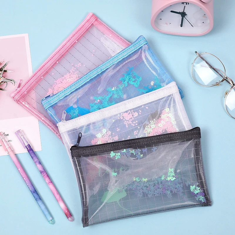 Двойная Прозрачная Сумка для документов папка файлов сумки на молнии нейлоновая