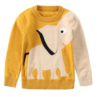 childrens sweater elephant spring kids fall clothes cartoon round neck toddler pullover core baby boy knitted sweater