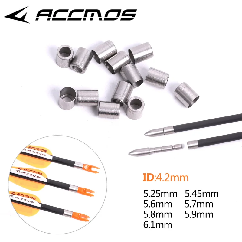 

12/24 шт. взрывозащищенное кольцо из нержавеющей стали для ID 4,2 мм OD 5,25-6,1 мм защитное кольцо для стрелы