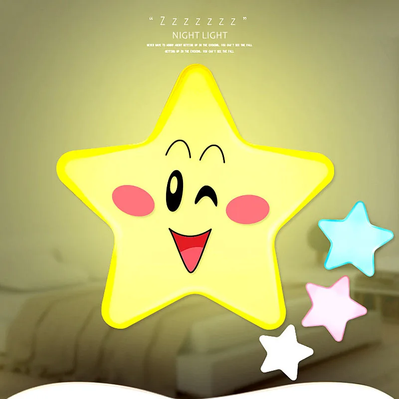 Энергосберегающий мини-светильник в виде звезды и Луны светодиодный ночник