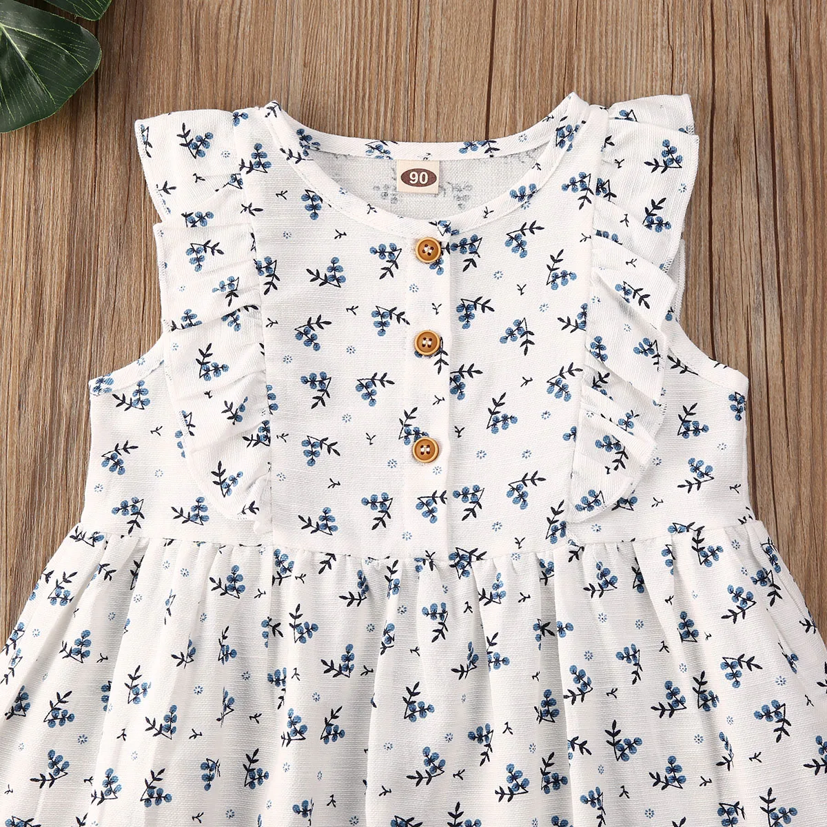 Милая летняя детская одежда для маленьких девочек платье принцессы без рукавов