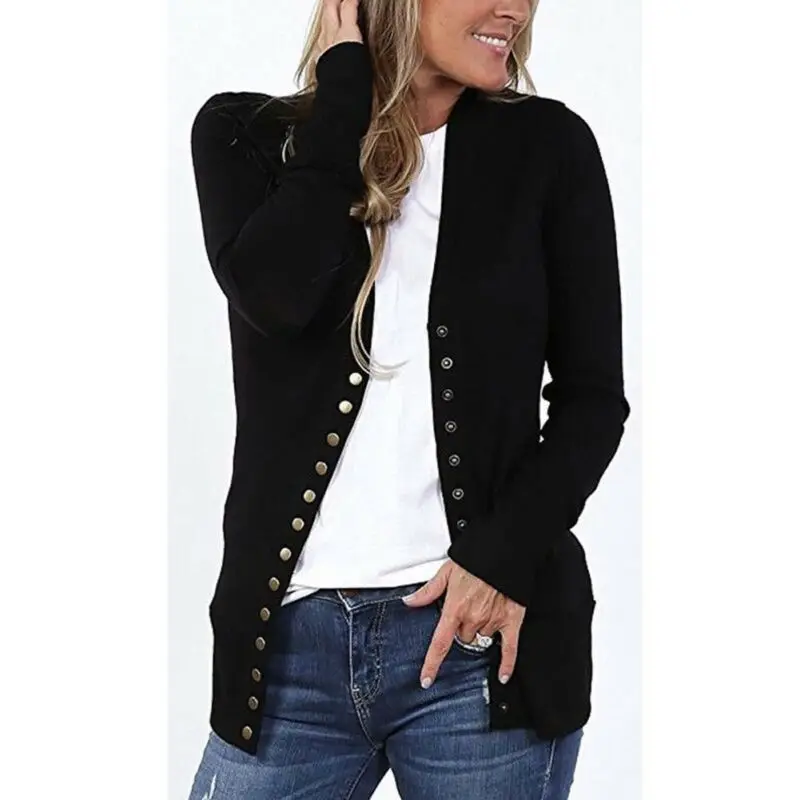 Корейский модный женский кардиган свитер с длинным рукавом Свободный Полосатый