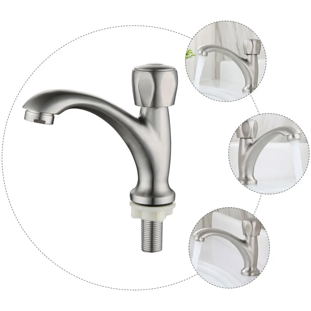 

1PC Stainless Steel Desktop Type Wash Basin Single Cold