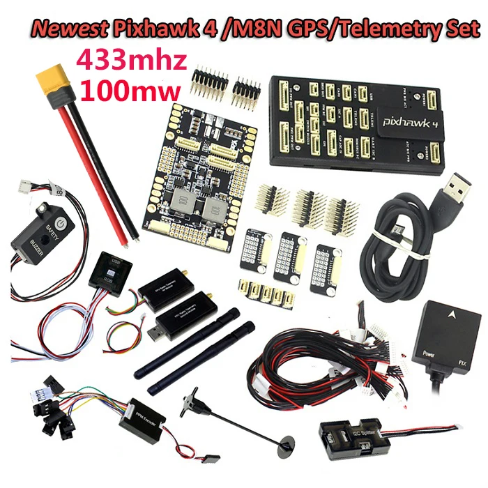 Pixhawk PX4 PIX 2.4.8 игровые джойстики NEO-M8N gps Радио 100 мВт 500 телеметрии OSD 3DR 433 МГц 915 для Радиоуправляемый fpv-дрон рамки - Цвет: New 433mhz 100mw