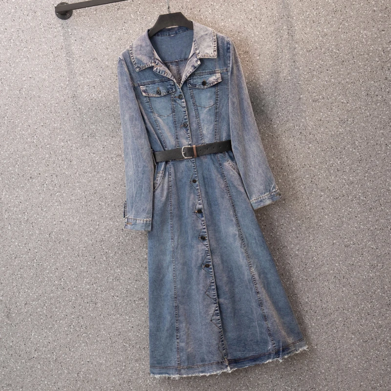 

Autumn Maxi Sundress Plus size Women Casual Button Up Turn-down Collar Dresses Elegant Long Sundress Oversize Bohemian Vestidos