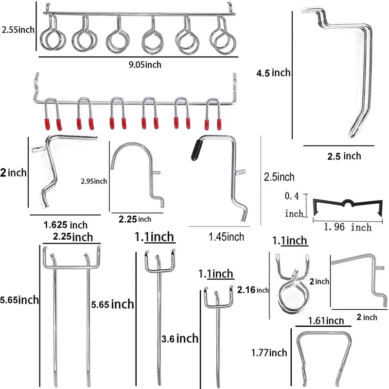 Pegboard Крючки ассортимент домашние крючки для хранения система Peg доска инструмент