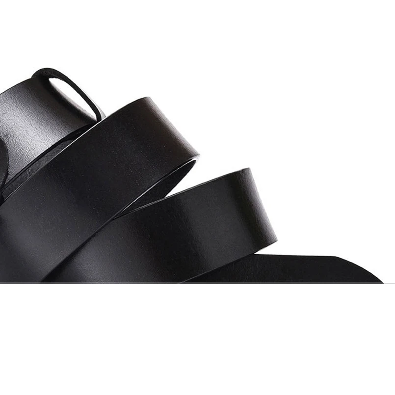 Ремень с медной пряжкой мужской модный дизайнерский пояс из натуральной