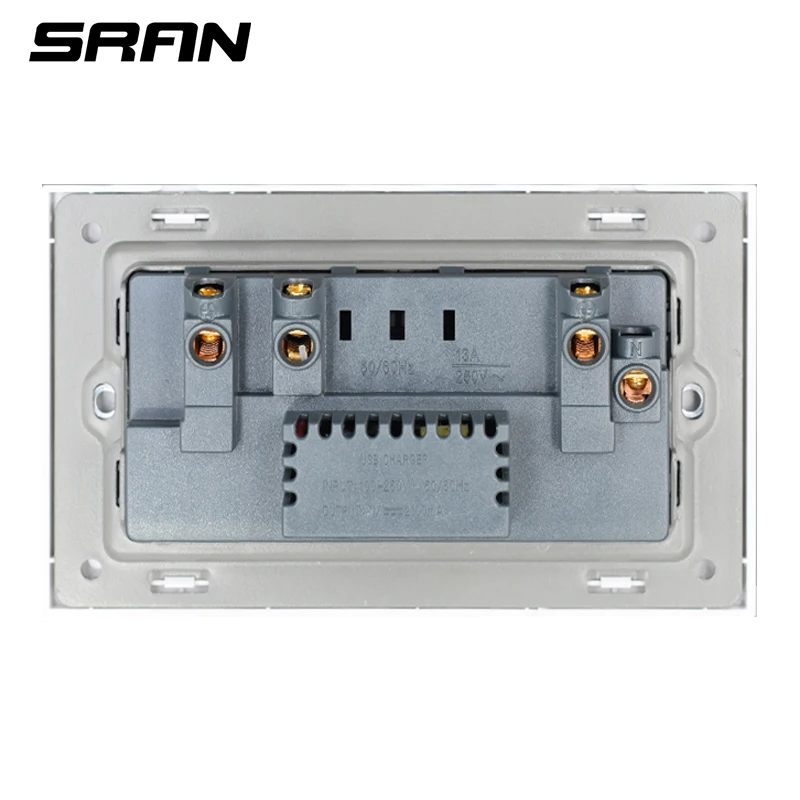SRAN материал панели из закаленного стекла 146*86 мм с выключателем питания настенная