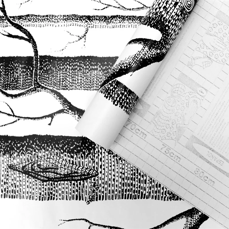 

Black White Birch Tree Wallpaper for Bedroom Modern Design Living Room Wall Paper Roll Rustic Forest Woods Wallpapers