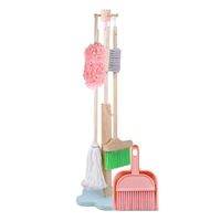 6pcs children pretend play house toy clean tool set simulation broom dustpan mop brushtoys educational toy kid boy girl gifts
