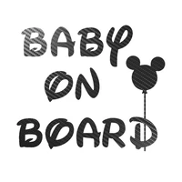 1513cm carbon fiber baby on board car stickers funny baby in car decal reflective vinyl sticker on car 3d car styling