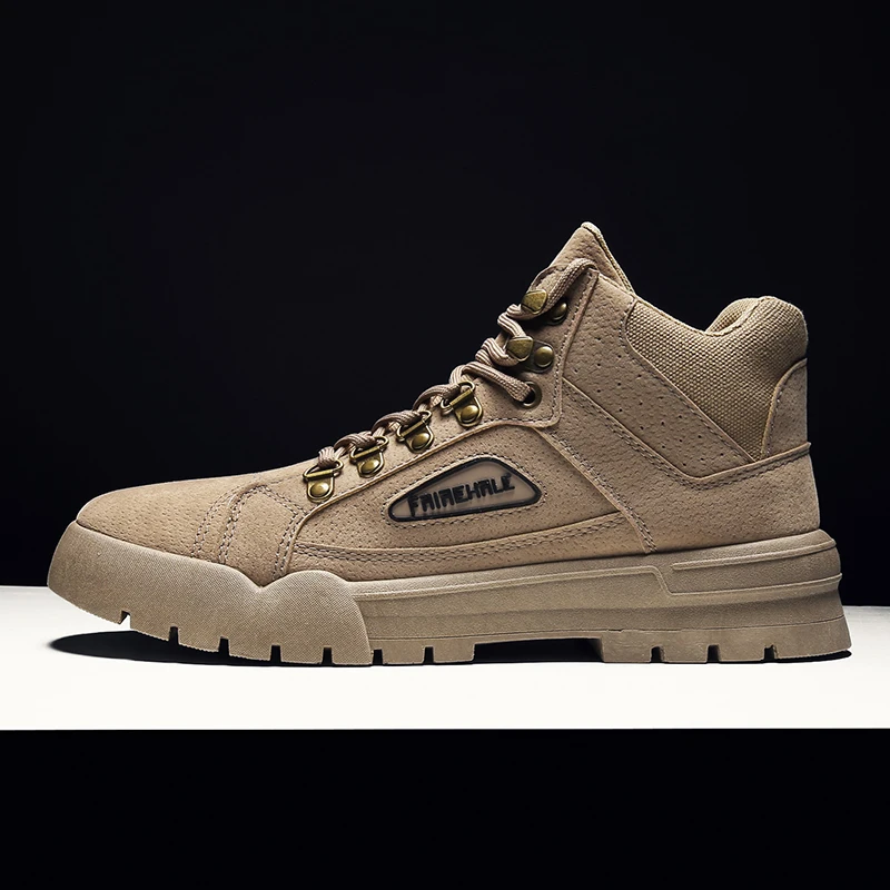 Leather Boots Men Ankle Shoes Official Zapatillas Hombre Casual Jeans Waterproof Outdoor Martin Botas |