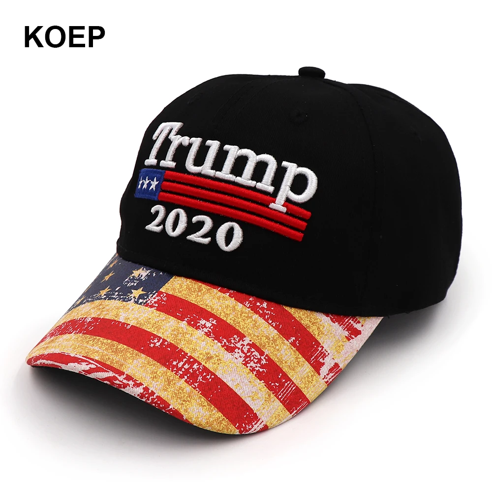 Новинка 2020 Кепка с флагом США бейсболка s Keep America Great Снэпбэк президента 3D вышивкой