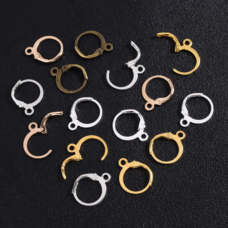 12x14mm Copper DIY French Lever Earring Hooks 60Pcs/Lot Wire Settings Base Earrings Hoops For Jewelry Making Findings Supplies | Украшения