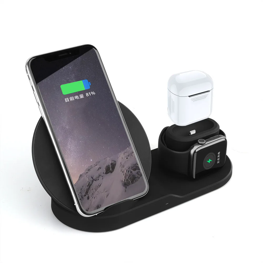 Беспроводное зарядное устройство Robotcube 3 в 1 QI для быстрой зарядки S10 Plus 10 Вт