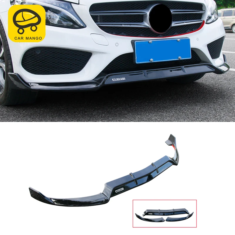 Карманго для Mercedes Benz C Class W205- автомобильный Передний Бампер Защитный чехол для крыла накладка рамка наклейка внешний аксессуар