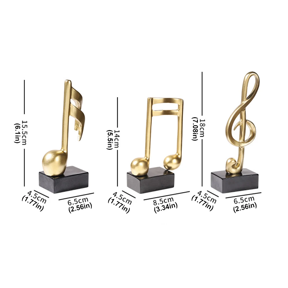 

European Creative Resin Musical Note Decoration Accessories Musical Note Sculpture Art Statue Living Room Desk Decor Home Decor
