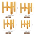 Отдельно стоящий держатель для дерева бонсай домашний Балконный деревянный держатель для цветочного горшка с подставкой для ног гладкая поверхность Современная полка PLDI889