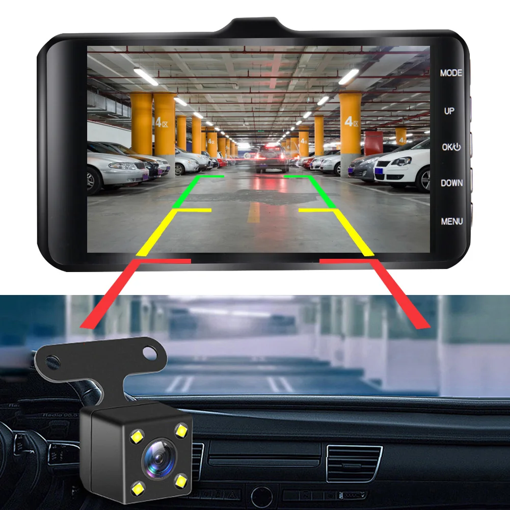 

Camera View Mirror Car Driving Recorder 1080P HD Rear View Dual Lens Night Vision Car Loop Recording Recorder