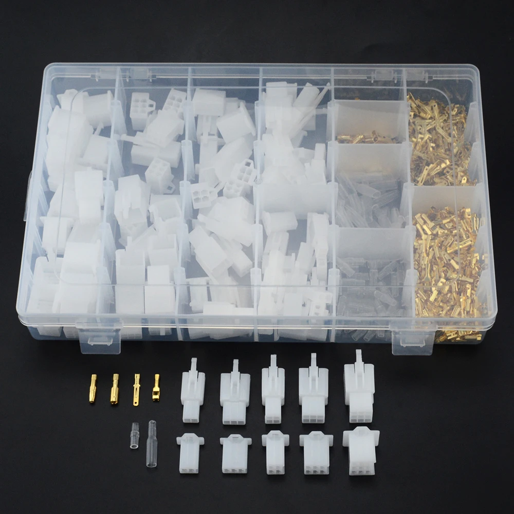 

700PCS/Box 2.8mm 2P 3P 4P 6P 9Pin Automotive 2.8 Electrical Wire Connector Male Female Cable Terminal Plug Kits