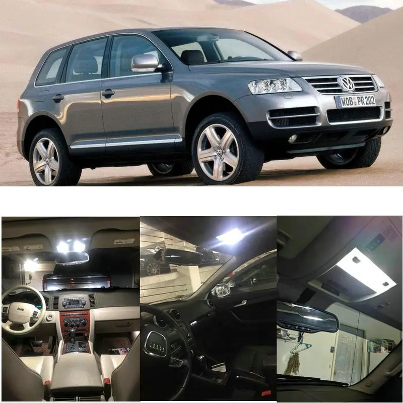 

LED Interior Car Lights For VW touareg 7la 7l6 7l7 7p5 7p6 touran 1t1 1t2 1t3 5t1 car accessories lamp bulb error free
