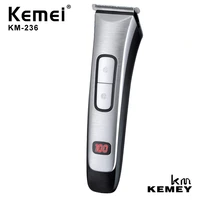 kemei professional mens electric hair clipper rechargeable trimmer razor four limit comb stainless steel cutter head km 236