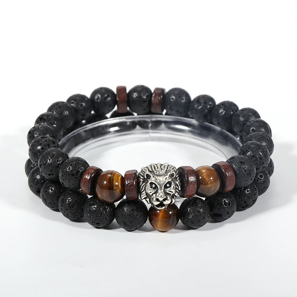 Купи 2pcs/set Men Bracelet Natural Stone Bead Tibetan Buddha Bracelet Chakra Lava Stone Diffuser Bracelets For Men Jewelry Gifts за 184 рублей в магазине AliExpress