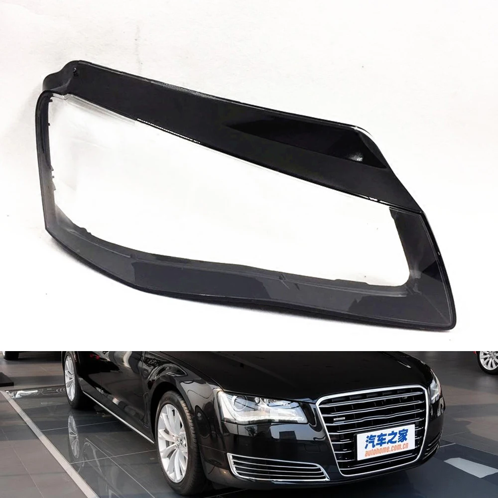 Passenger Sider Для Audi A8 2011 2012 2013 Прозрачный автомобильный налобный фонарь с прозрачными линзами, передняя крышка для авто - Цвет: Passenger Sider