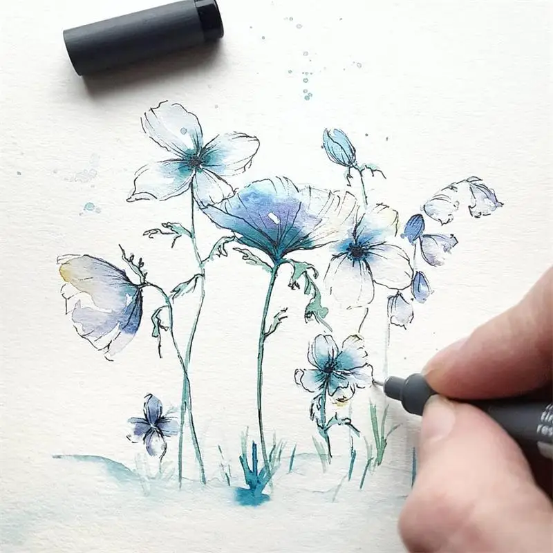

New Arrivals Sketch flowers Clear Stamps Silicone Seals for DIY Scrapbooking Rubber Stamps Making Photo Album Crafts Card Decor