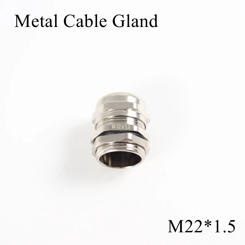 Металлическая кабельная втулка 1 шт./лот M22 IP68 водонепроницаемые никелевые