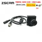 Мини-камера видеонаблюдения, Автомобильная камера с низсветильник щением, высокое разрешение, 700TVL Sony Effio-E, объектив 25 мм35 мм, коробка безопасности, меню OSD