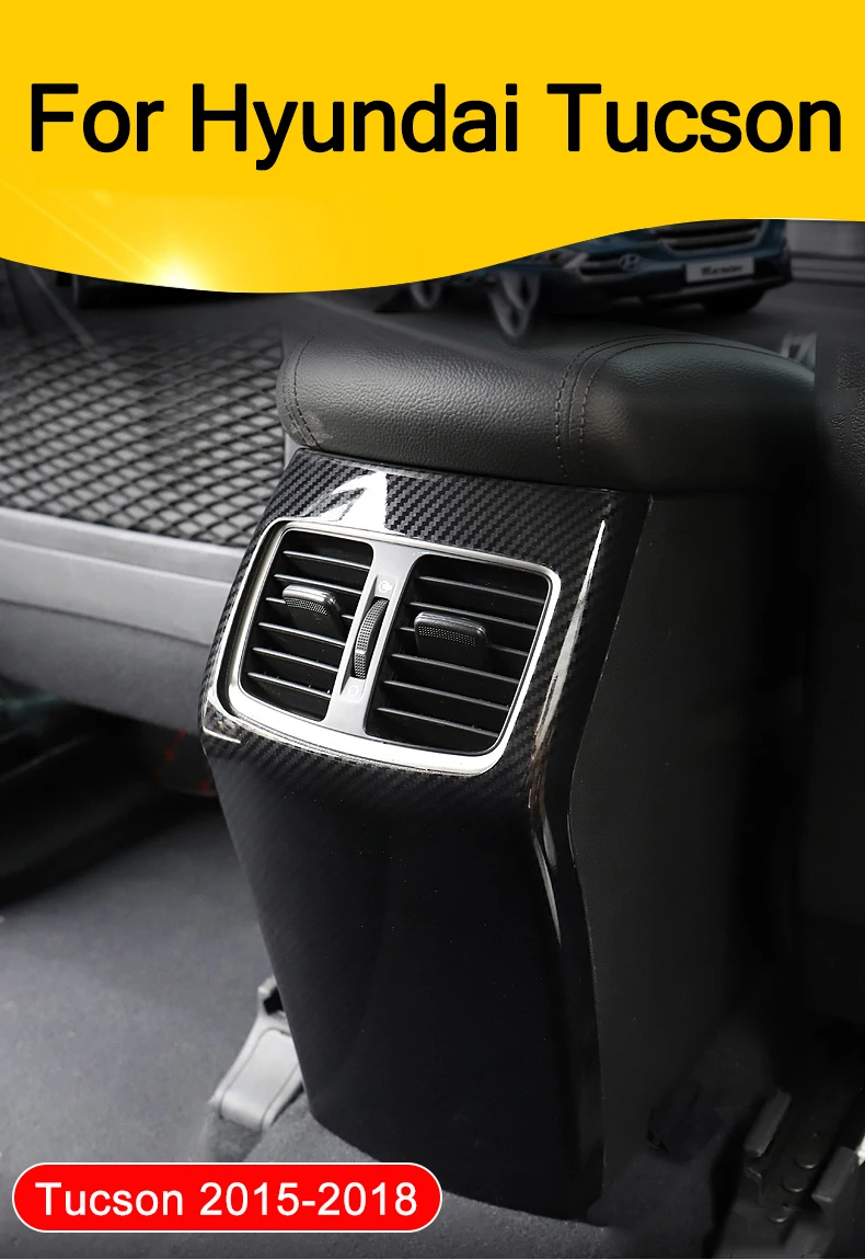 ABS Car Rear Armrest Box Panel Cover Children Anti Kick Protective Case For Hyundai Tucson Accessories