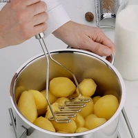 stainless steel kitchen gadget potato masher press cooking tool mashed potatoes wavy pressure ricer kitchen accessories 1pcs