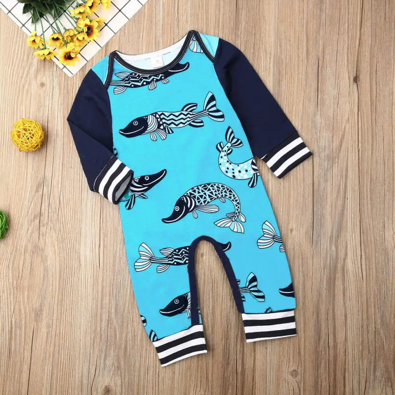 Детская одежда для новорожденных с длинными рукавами маленьких мальчиков