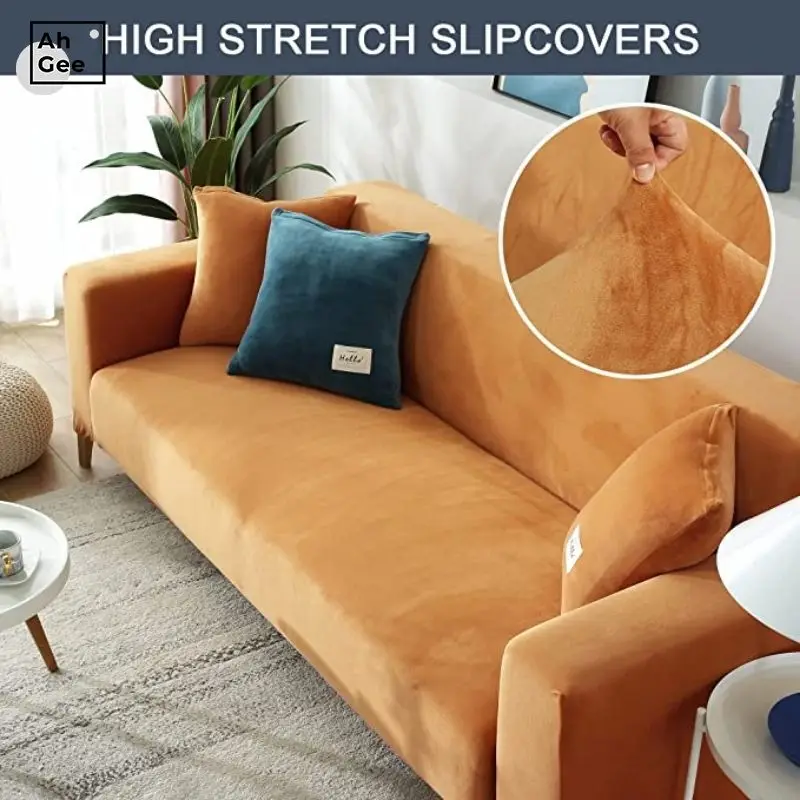 Бархатный Чехол для дивана эластичный чехол кресла растягивающийся в гостиную |