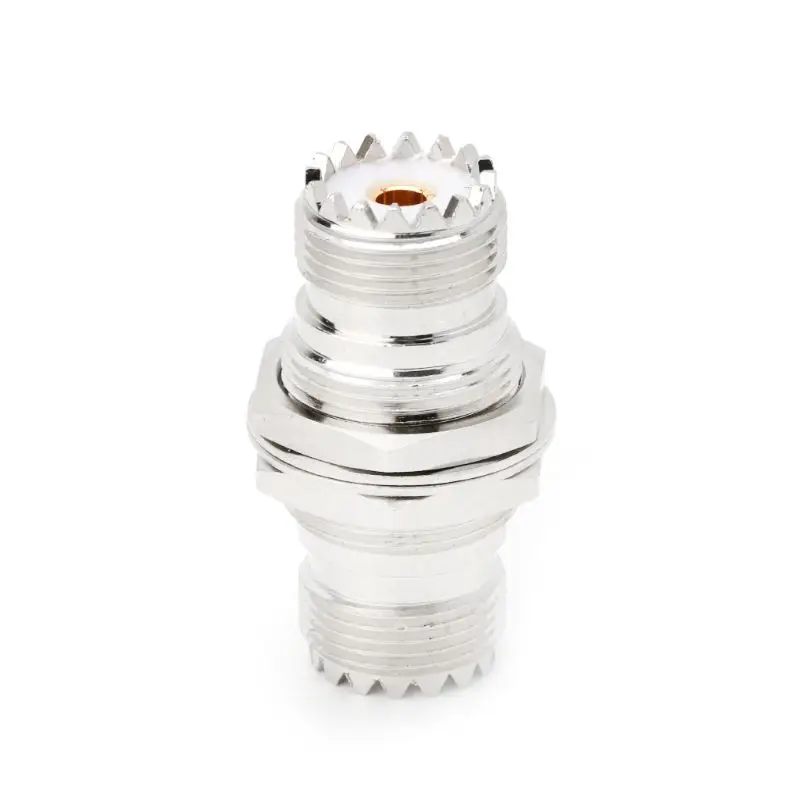 UHF SO239 гнездо Гайка к гнезду адаптер для монтажа на панель разъем прямой F/F |