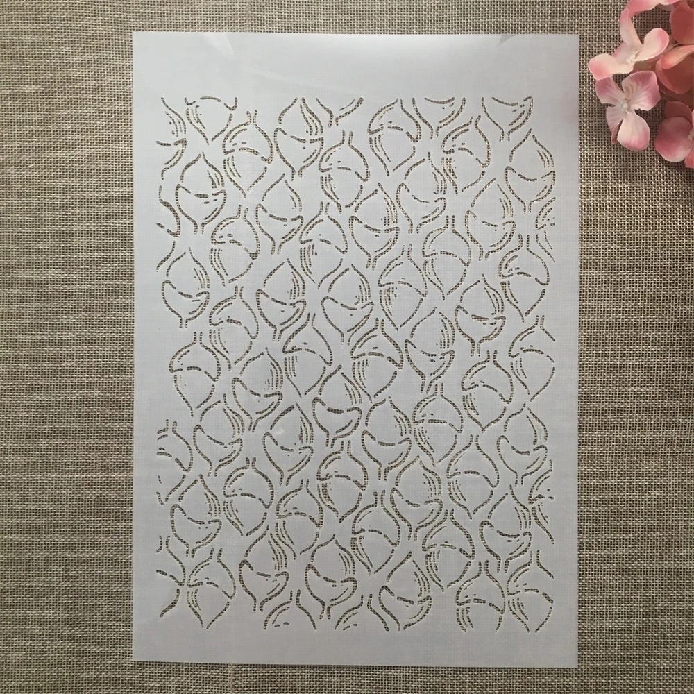 

A4 29cm Flower Bud Texture DIY Layering Stencils Wall Painting Scrapbook Coloring Embossing Album Decorative Template