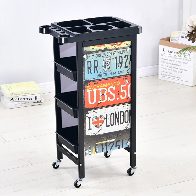 Новая Ретро Парикмахерская бара многофункциональная тележка для инструментов