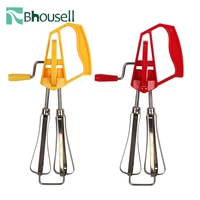 multifunctional manual household eggbeater stainless steel hand cranked wheel whipping cream mixer bar baking accessories