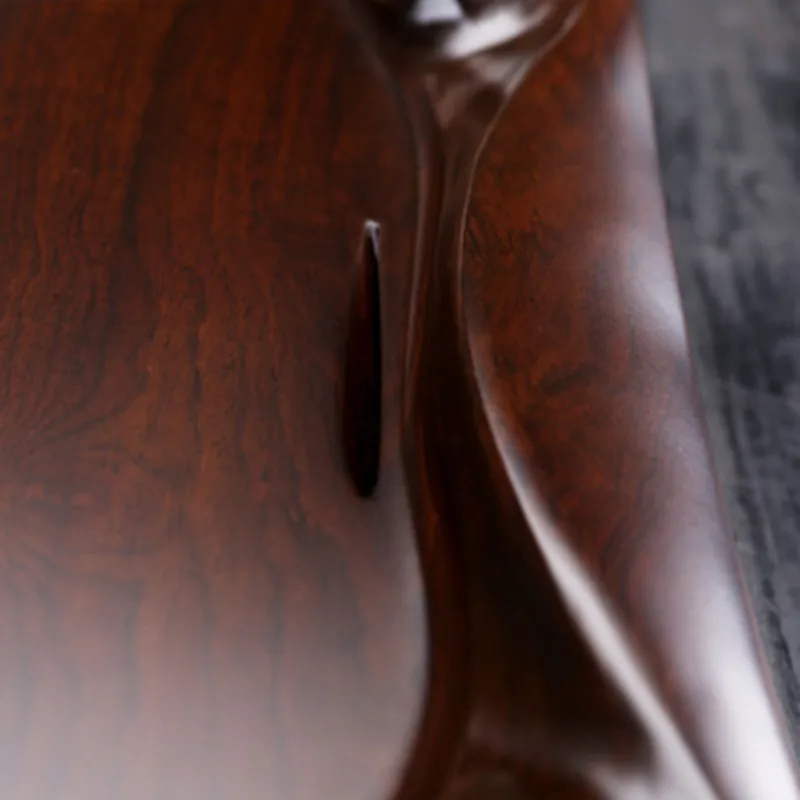 Цельный поднос для чайника из массива дерева деревянный эбенового резной