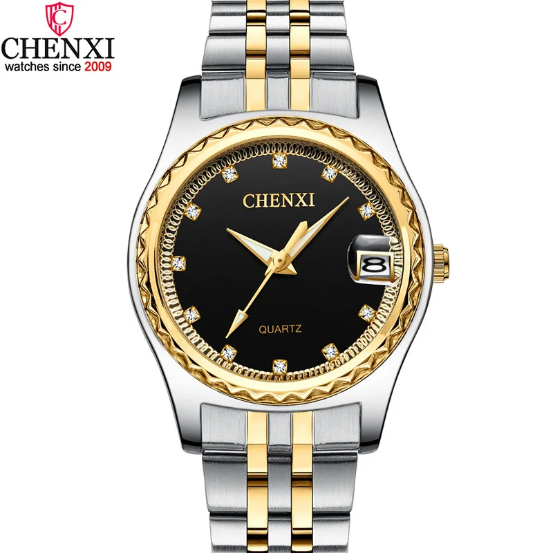 

Luxury Brand CHENXI Women Gold Watch Business StainlessSteel Classic Lady Dress Silver Between Gold Casual Waterproof Clock Gift