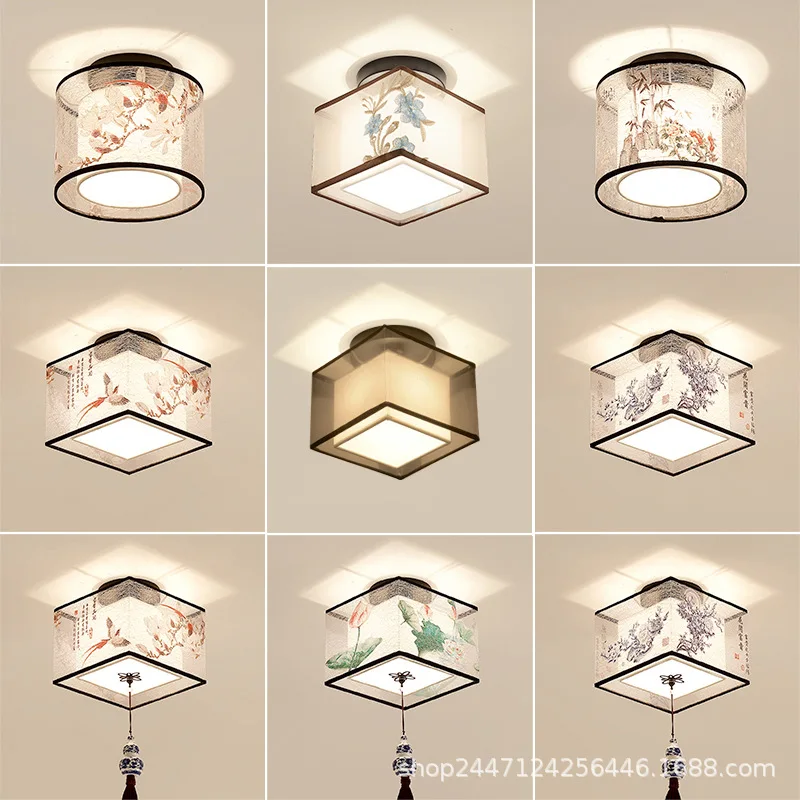 

New Chinese Ceiling Lamp Balcony Aisle Lamp LED Modern Simple Corridor Porch Bedroom Lamp Chinese Living Room Lamp