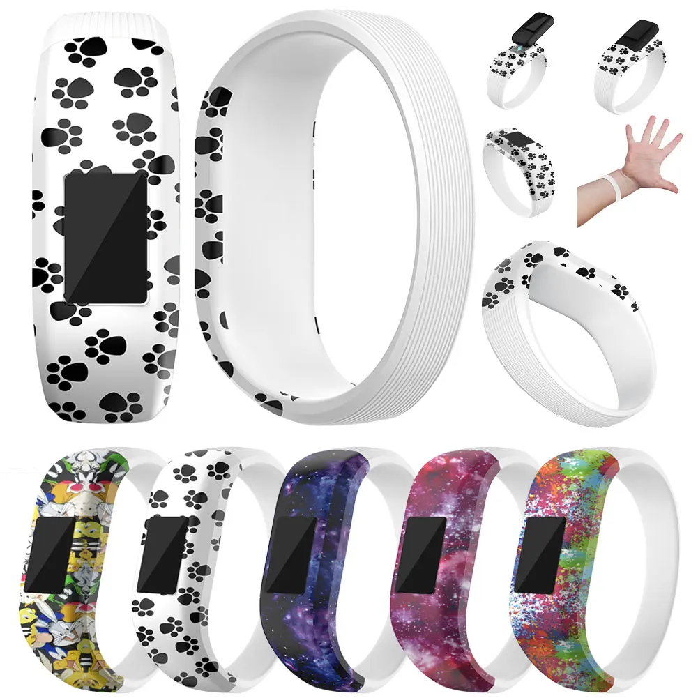 Печатный Кремний ремешок Высокое качество часы для смарт часов Garmin vivofit 3 Ремень