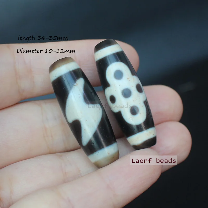 Бусины из древнего тибетского агата дзи для рукоделия Классический Тотем 28-35 мм 1