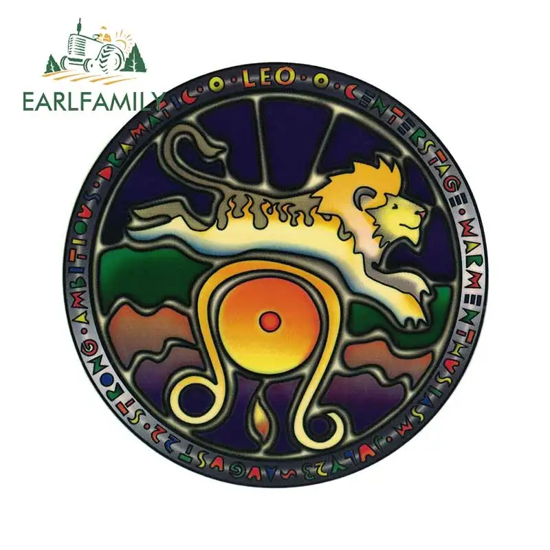 EARLFAMILY 13 см x Лев астрологический знак виниловый стикер на окно наклейка авто