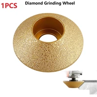 75mm diamond grinding wheel bore 20mm demi bullnose edge profile polishing disc dry vacuum brazed diamond grinding wheel