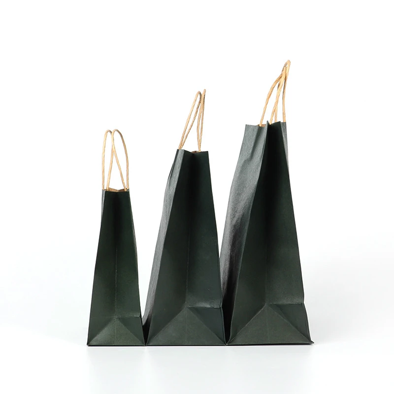 30 шт./лот 3 Размера Подарочные Упаковочные бумажные пакеты с ручками из