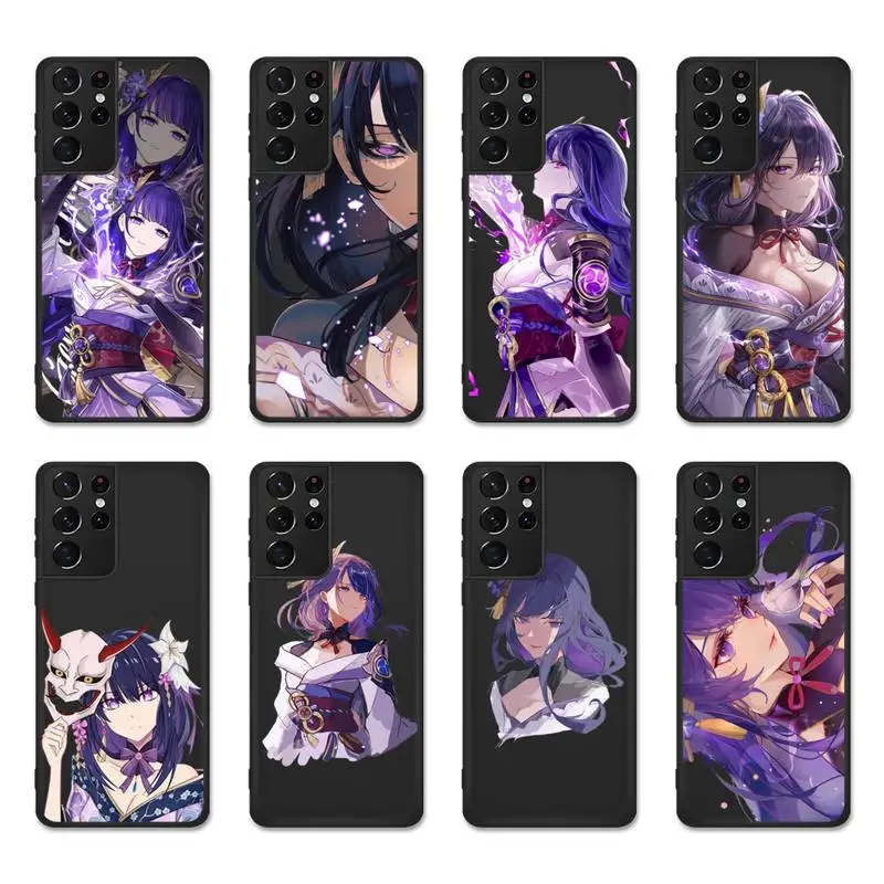 

Genshin Impact Raiden Shogun Baal Phone Case For Samsung S20 Fe Lite S30 S21 Ultra S10 E S9 S8 Plus S7 Edge Silicone Cover