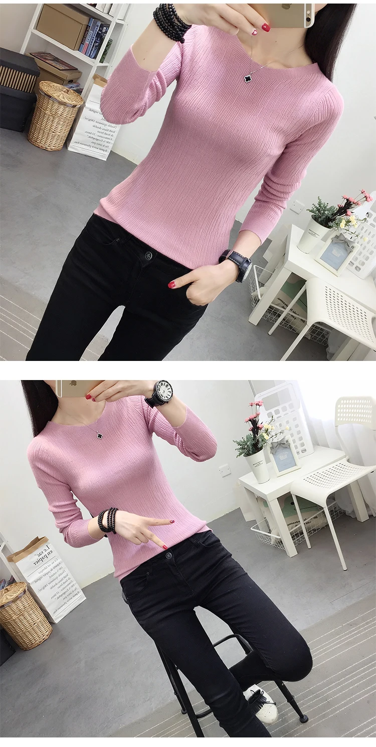 OHCLOTHINGnew style2019, короткий рукав, хлопок, круглый вырез, свитер, Женский рукав, голова, рукав, рубашка, пять, Одноцветный, плотный свитер, тонкий, ремонт