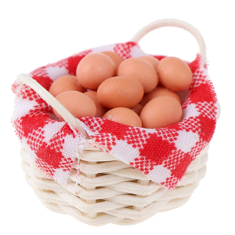 Мини кухня еда мини яйцо корзина яйца лотки для кукольного дома приготовления
